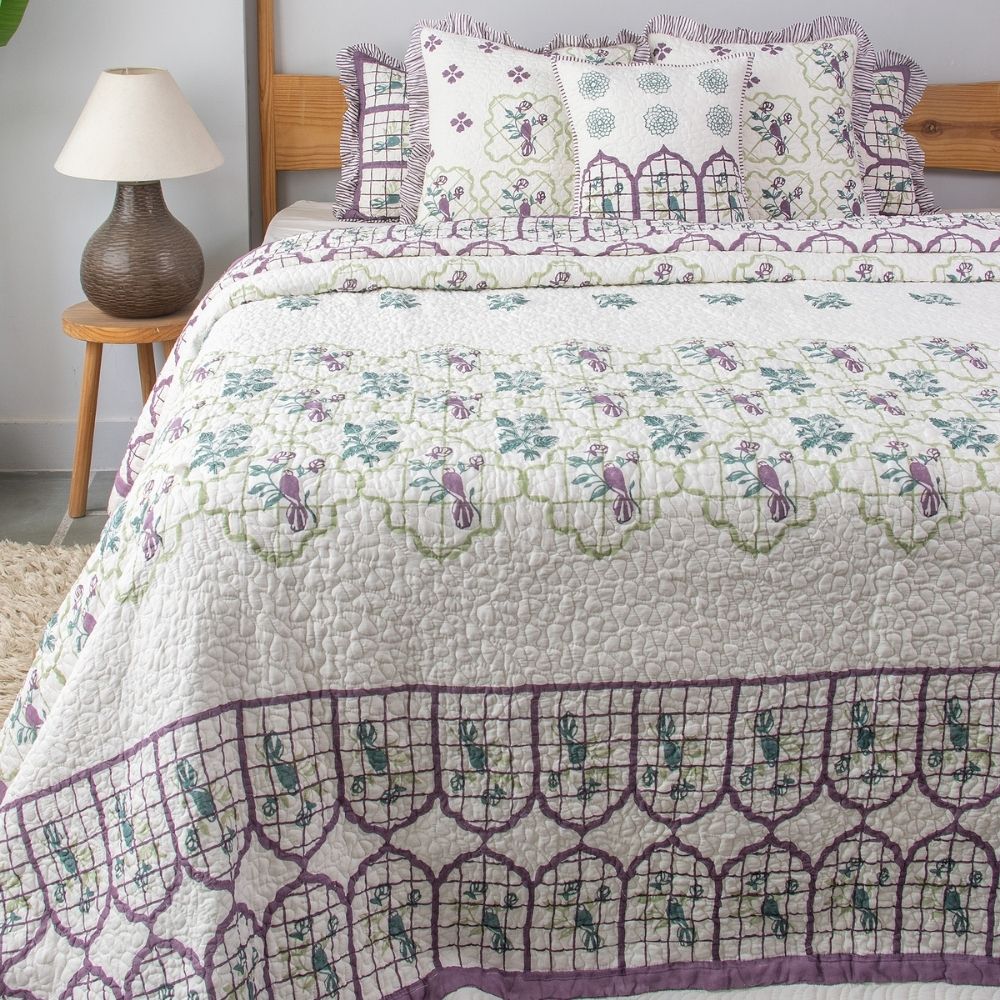 Jharokha Quilted Bedcover Set
