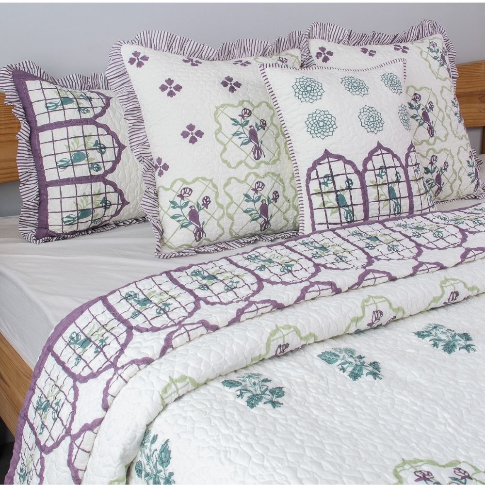 Jharokha Quilted Bedcover Set