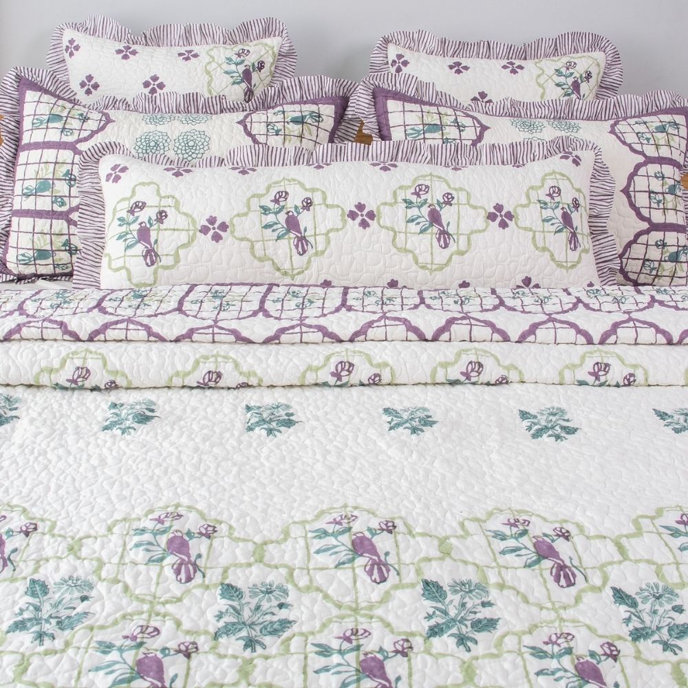 Jharokha Quilted Bedcover Set