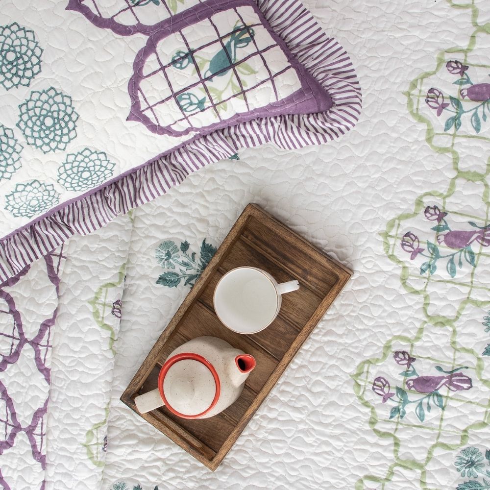 Jharokha Quilted Bedcover Set