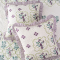 Jharokha Quilted Fringe Cushion Cover