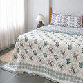 Jharokha Fringe Reversible Jaipuri Quilt