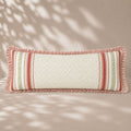 Haveli Quilted Fringe Lumbar Pillow Cover