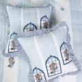 Mehraab Quilted Fringe Cushion Cover