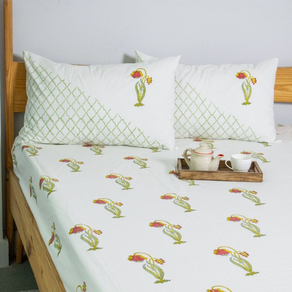 Gulnaar Cotton Bedsheet Set