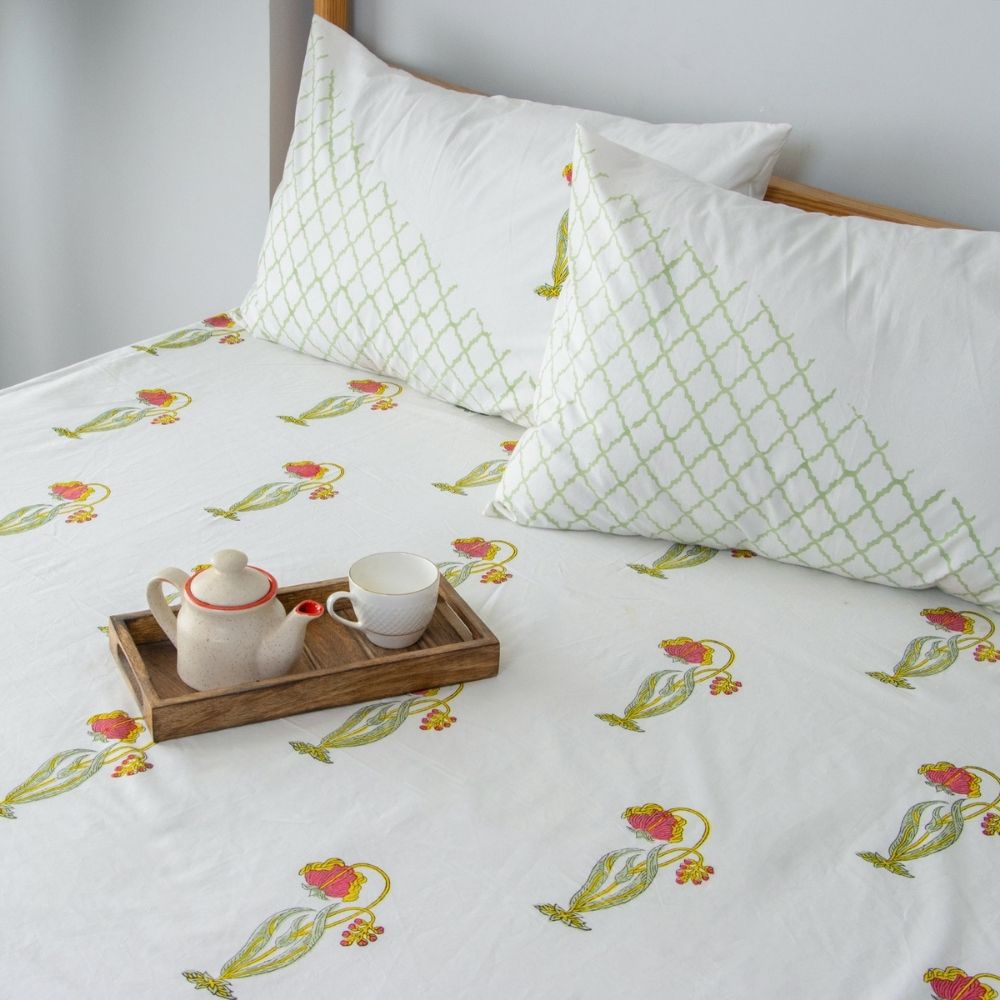 Gulnaar Cotton Bedsheet Set