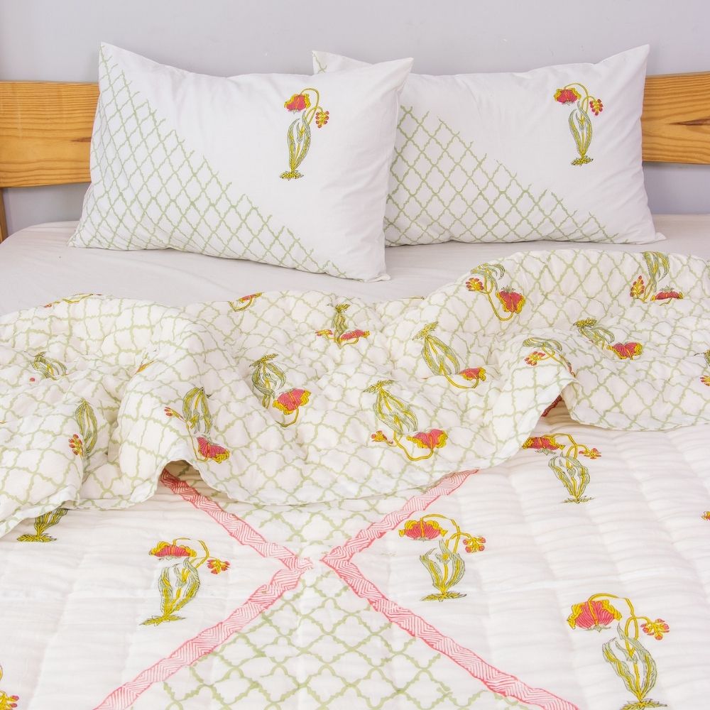 Gulnaar Reversible Jaipuri Quilt