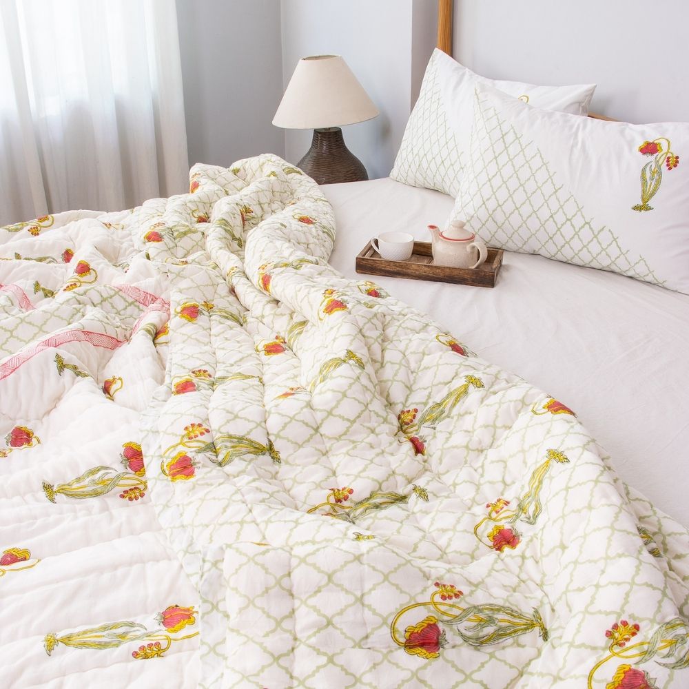 Gulnaar Reversible Jaipuri Quilt