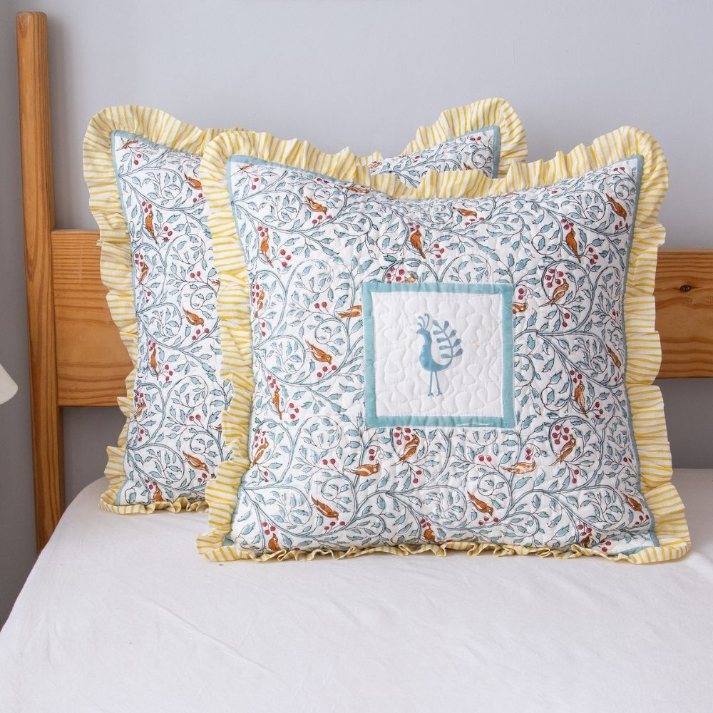 Madura Quilted Fringe Cushion Cover