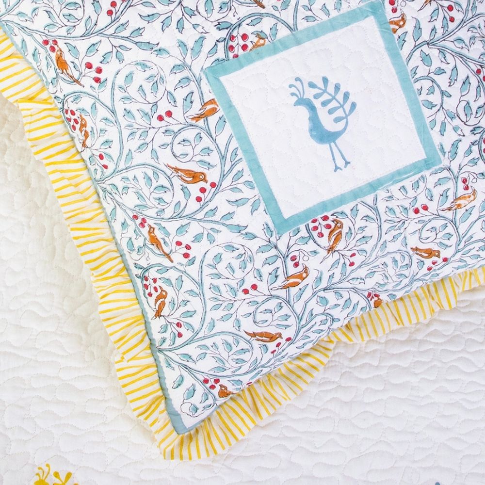 Madura Quilted Fringe Cushion Cover