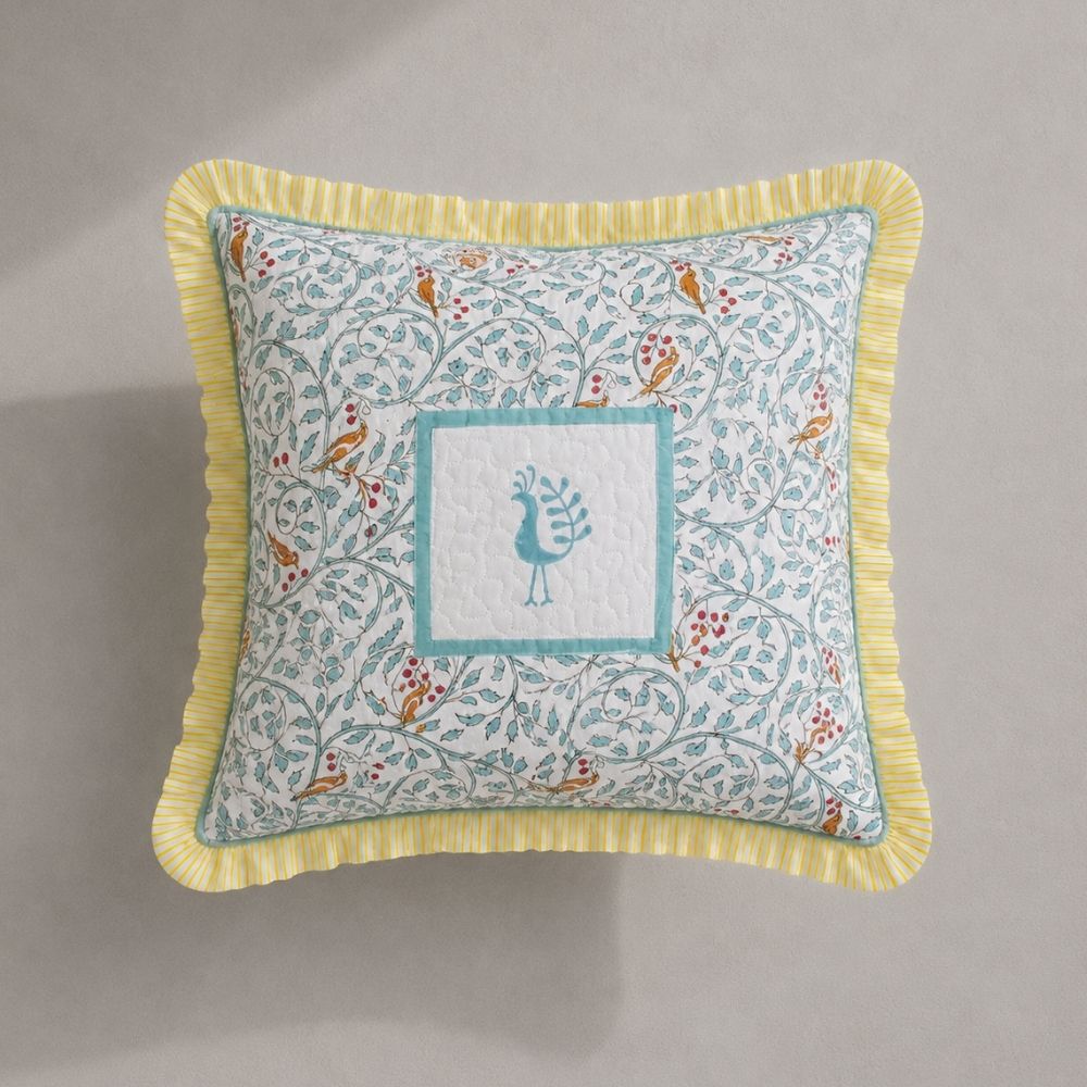 Madura Quilted Fringe Cushion Cover