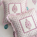 Malini Quilted Fringe Cushion Cover