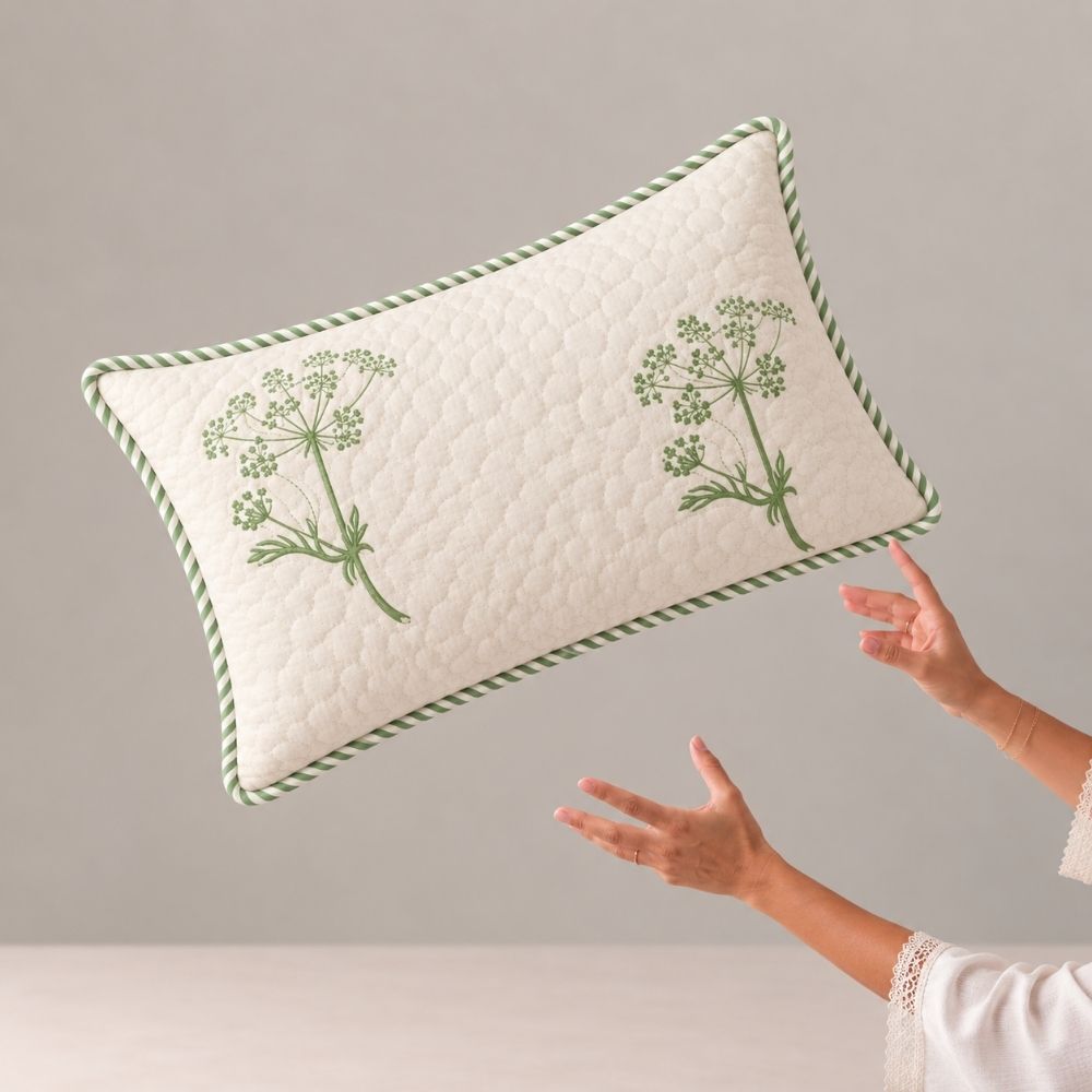 Doorva Quilted Lumbar Pillow Cover