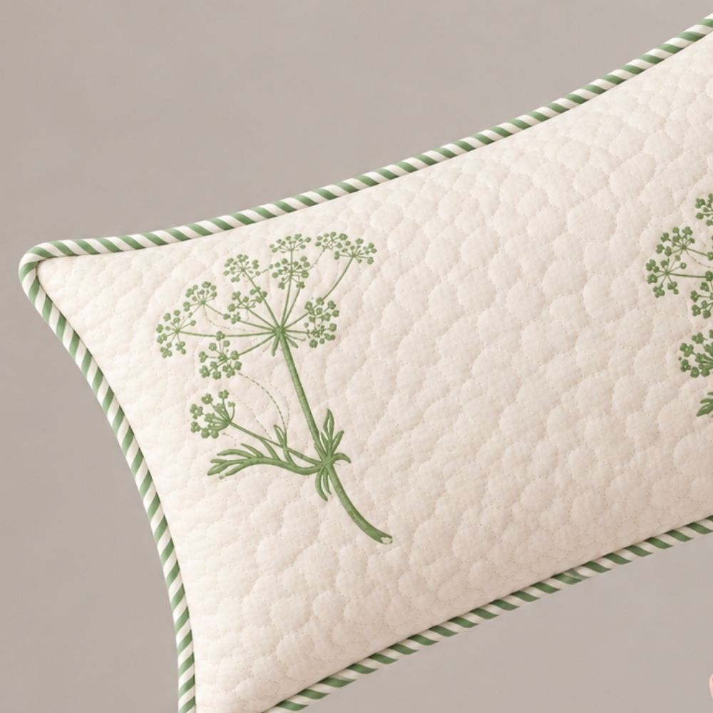 Doorva Quilted Lumbar Pillow Cover