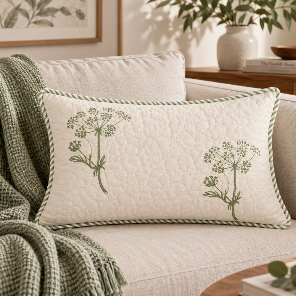 Doorva Quilted Lumbar Pillow Cover
