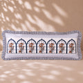 Mehraab Quilted Fringe Lumbar Pillow Cover