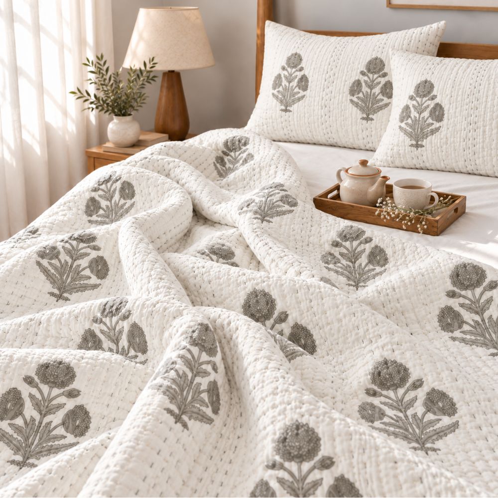 Kantha Jaipuri Quilt