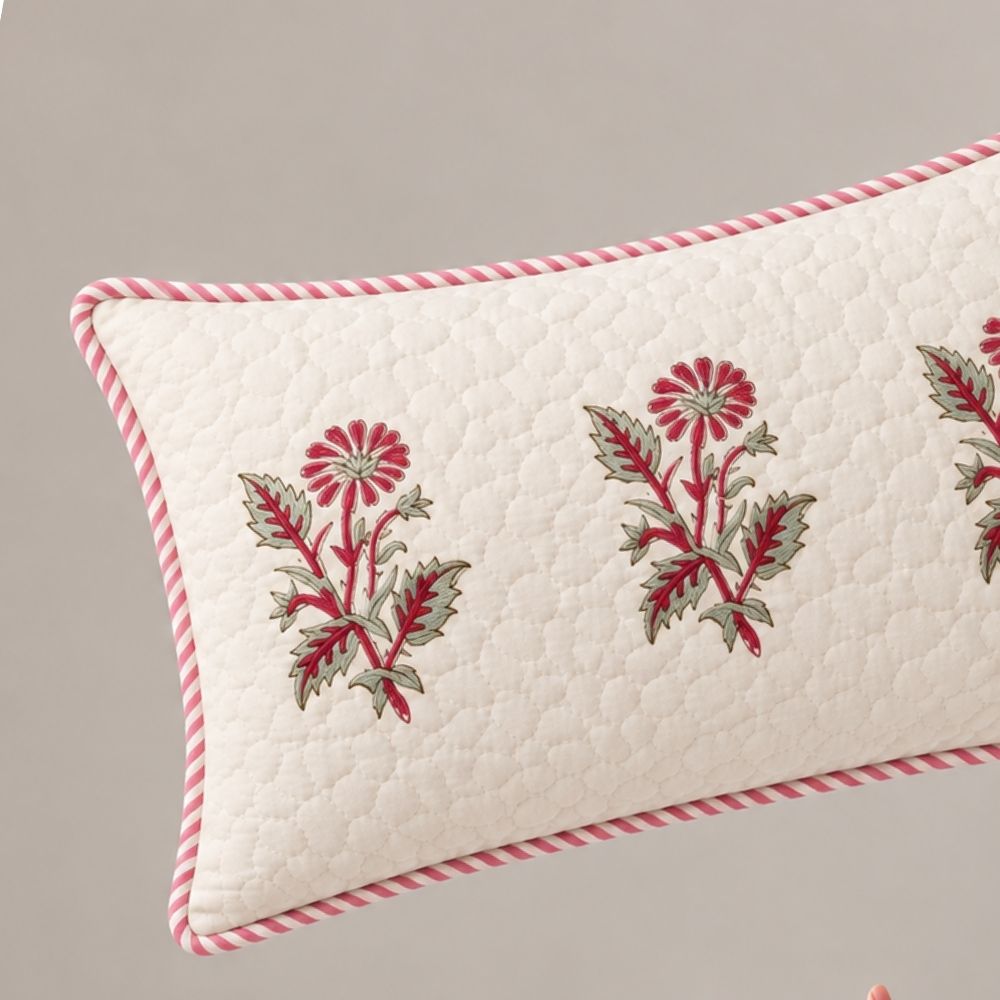 Kusum Quilted Lumbar Pillow Cover