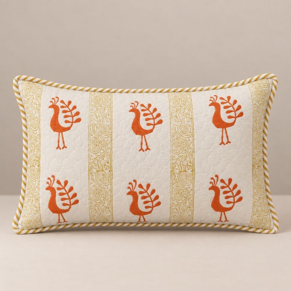 Madhura Quilted Lumbar Pillow Cover