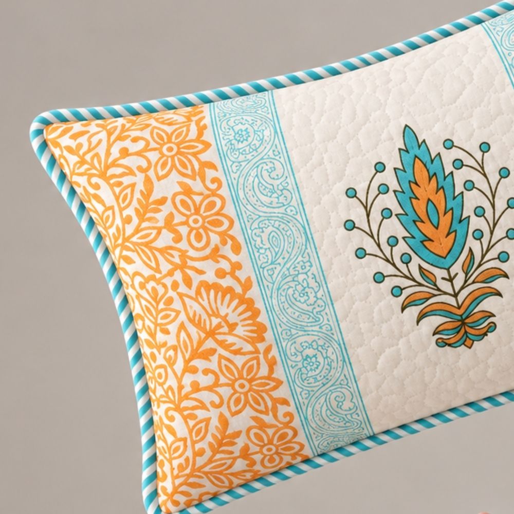 Malya Quilted Lumbar Pillow Cover