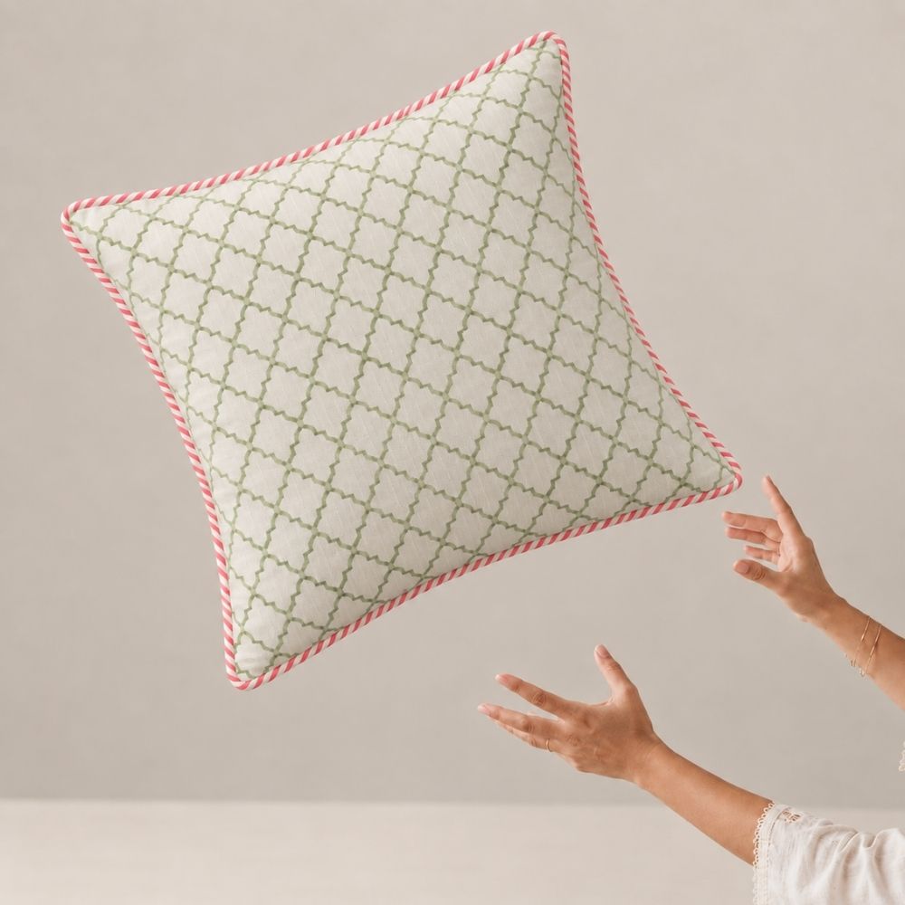 Manjari Quilted Cushion Cover