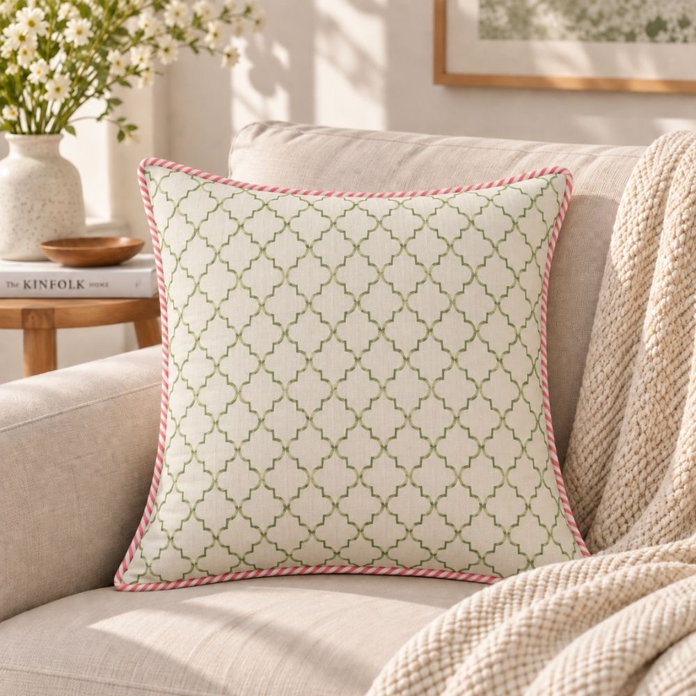 Manjari Quilted Cushion Cover