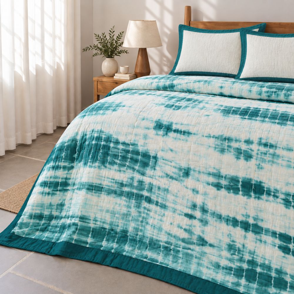 Neel Tie - Dye Jaipuri Quilt
