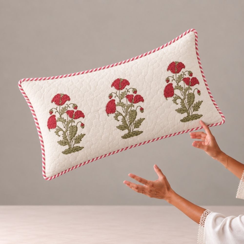 Ruhani 0.2 Quilted Lumbar Pillow Cover