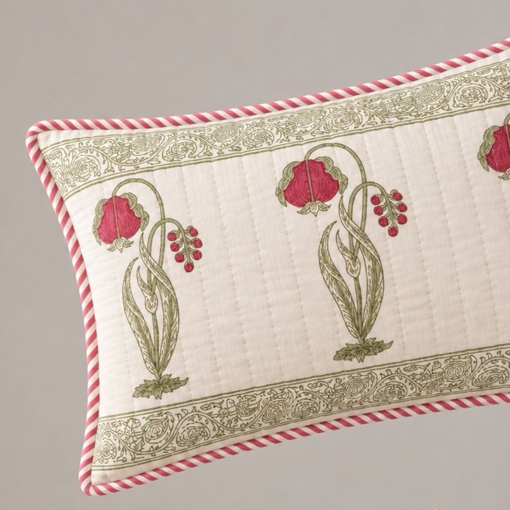 Ruhani Quilted Lumbar Pillow Cover