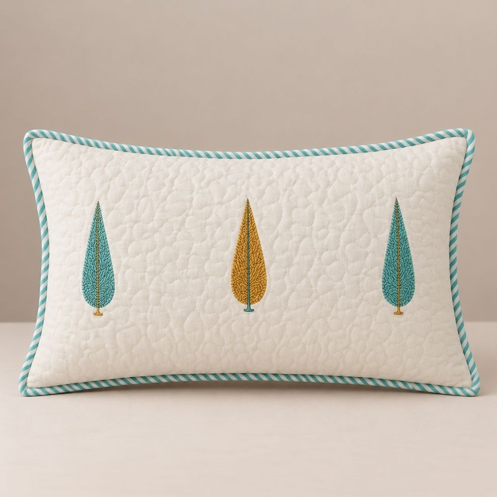 Tarang Quilted Lumbar Pillow Cover