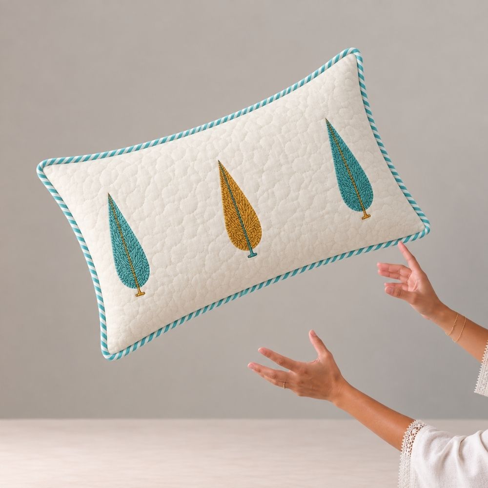 Tarang Quilted Lumbar Pillow Cover