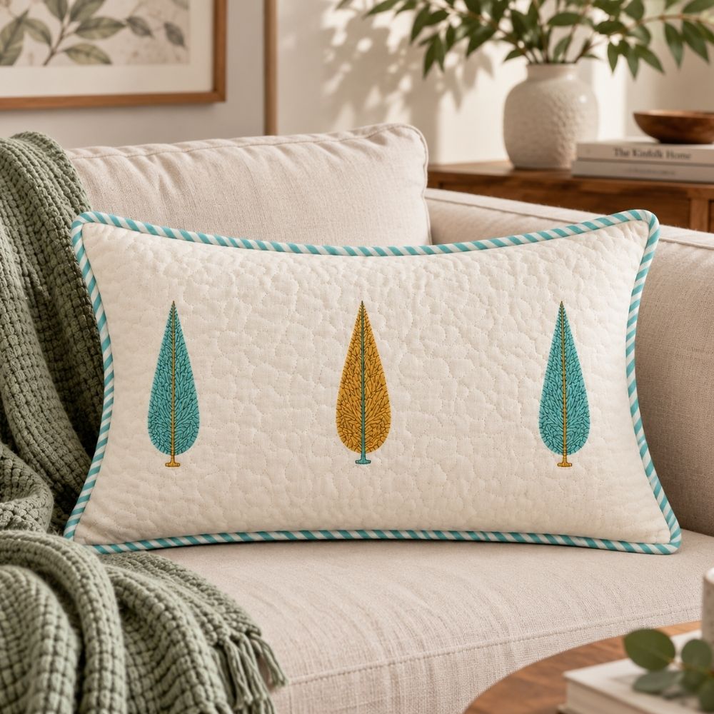 Tarang Quilted Lumbar Pillow Cover