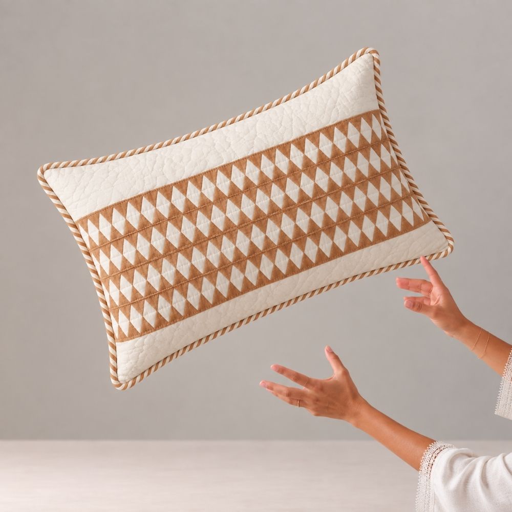Valgu Quilted Lumbar Pillow Cover