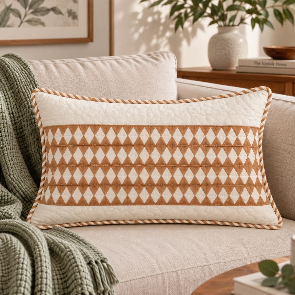 Valgu Quilted Lumbar Pillow Cover