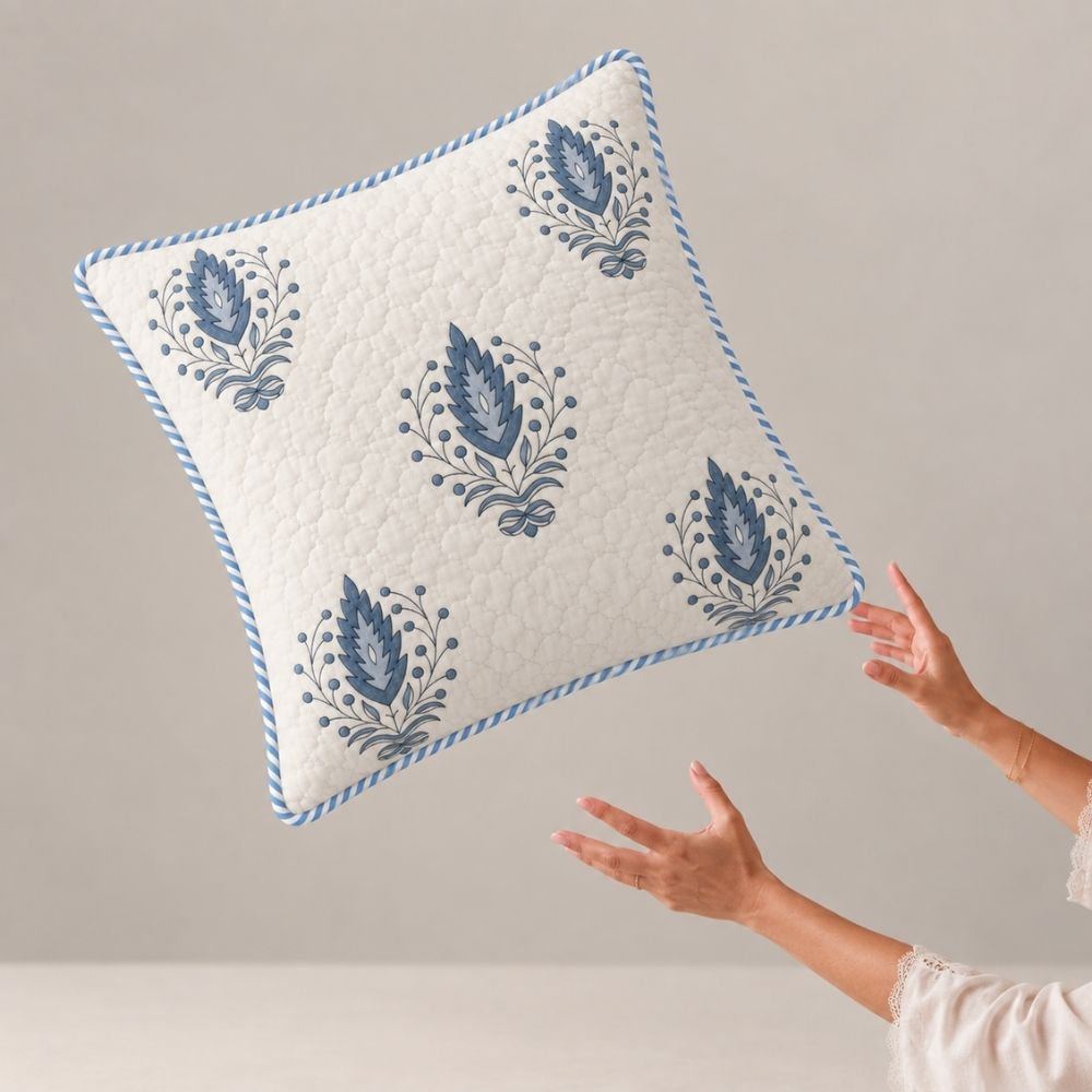 Zeenat Quilted Cushion Cover