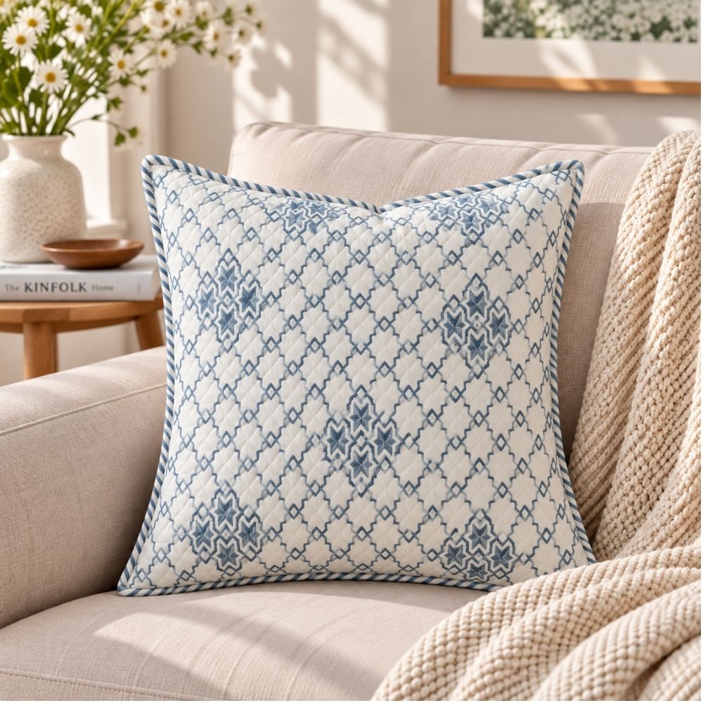 Zeenat Quilted Cushion Cover