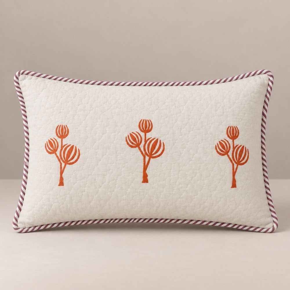 Zubha Quilted Lumbar Pillow Cover
