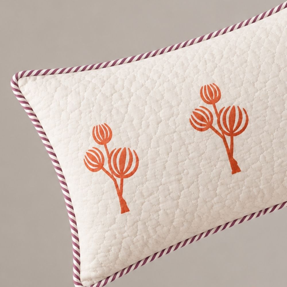 Zubha Quilted Lumbar Pillow Cover